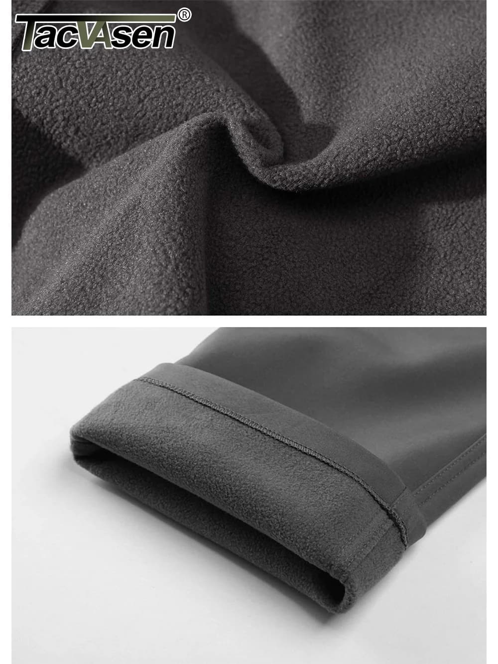 Pantalon hiver TACVASEN IX9 softshell chaud pêche randonnée cargo imperméable polaire homme