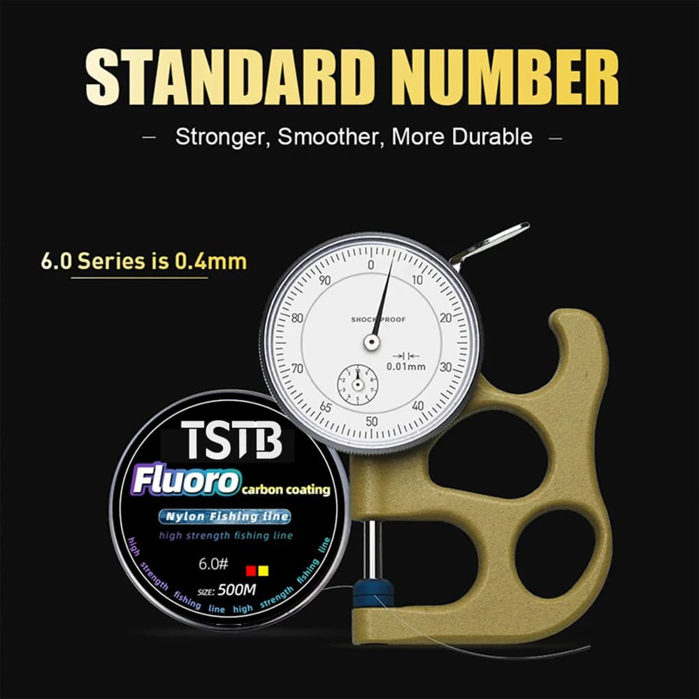 Ligne fluorocarbone 500M 3.57-26.45LB 0.145-0.45mm super souple Japon pour carpe - Fil plongeant