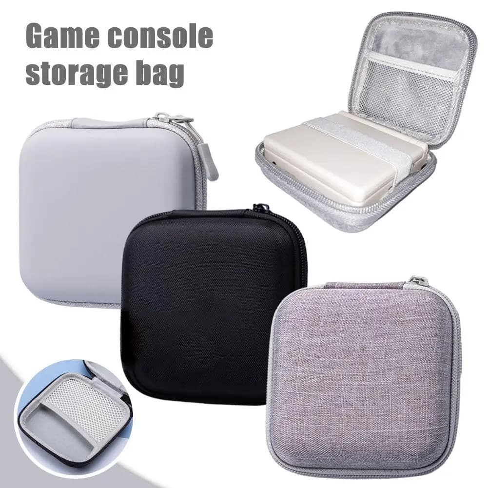 Étui coque rigide pour Anbernic RG35XX SP - Sac de protection avec compartiment câbles pour console portable