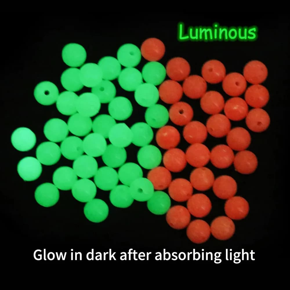 Billes lumineuses Lionriver pour pêche nocturne en mer - Stoppers souples et durs pour montages