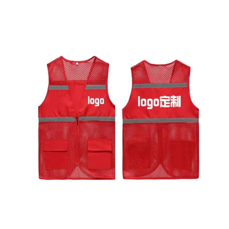 Veste de sécurité pour la pêche sans manches respirante avec filet et logo personnalisable