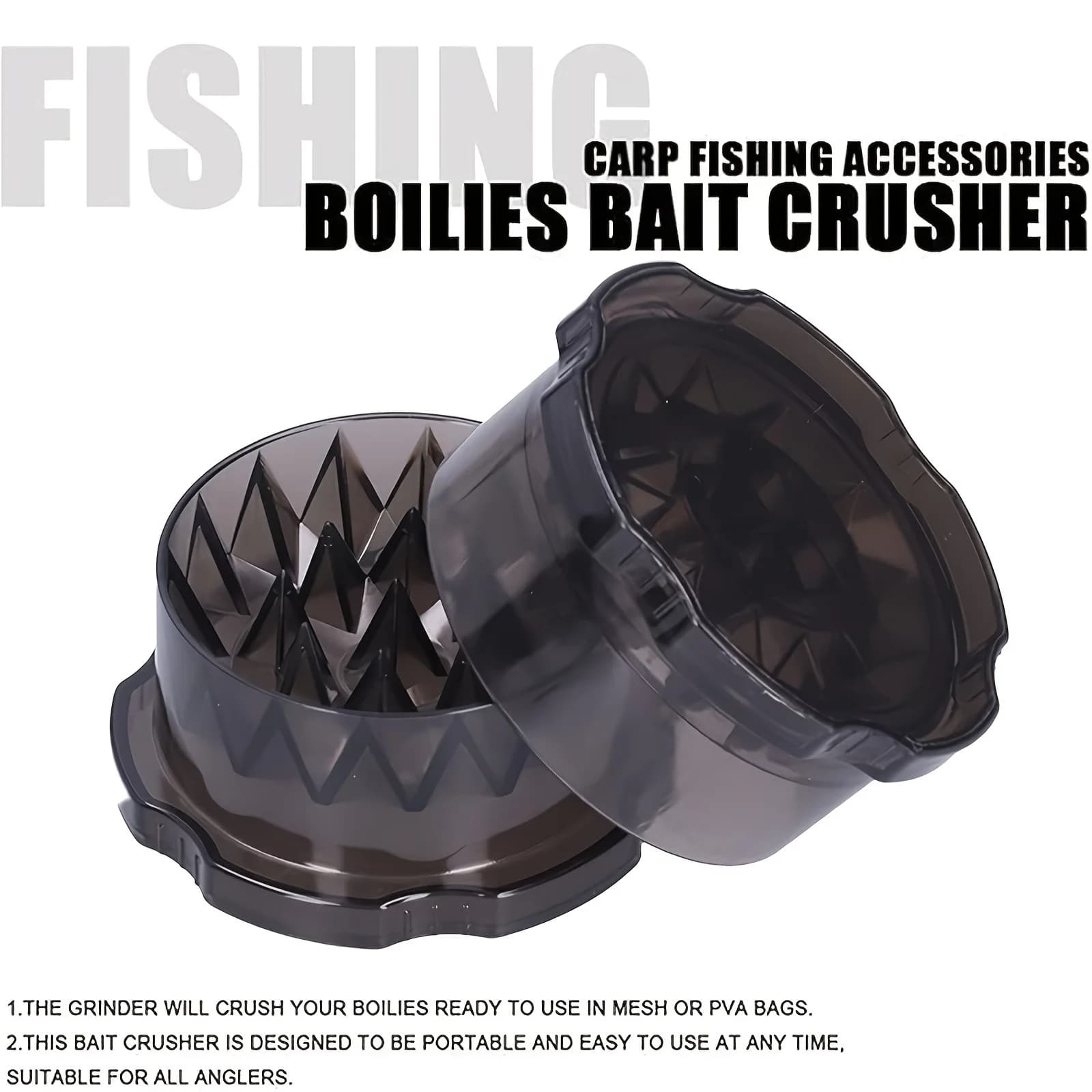 Broyeur d'appâts réutilisable pour carpe - Moulin à bouillettes dur et pratique pour amorce