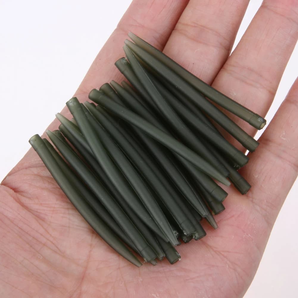 Accessoires Pêche Carpe 20-100PCS Quick Change Swivel Tail Rubber Anti Tangle Sleeves et Lead Clip