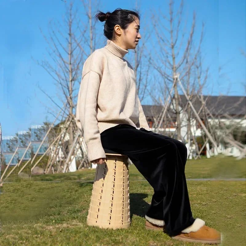 Tabouret pliant de pêche portable avec support télescopique - Siège compact pour camping et voyage
