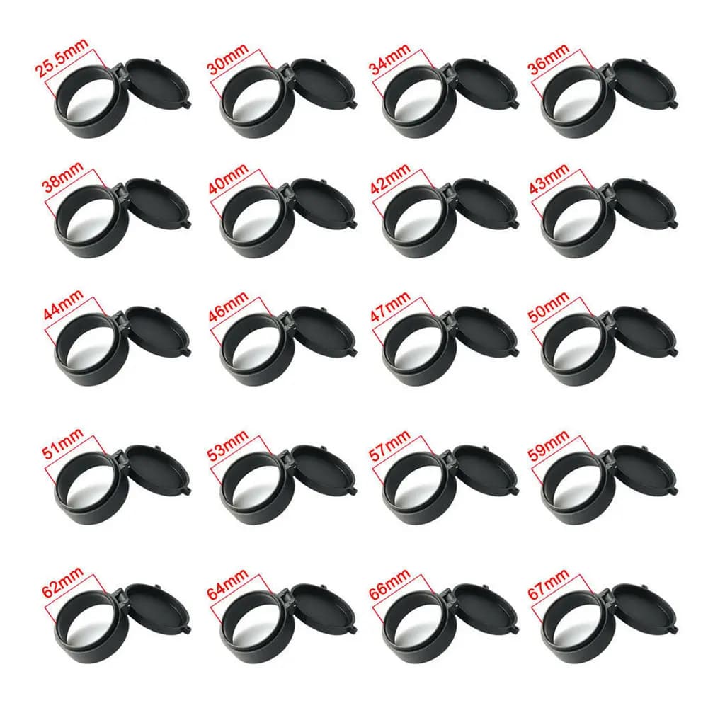 Protection lentille viseur pêche à ressort ouverture rapide 25-69mm anti-poussière
