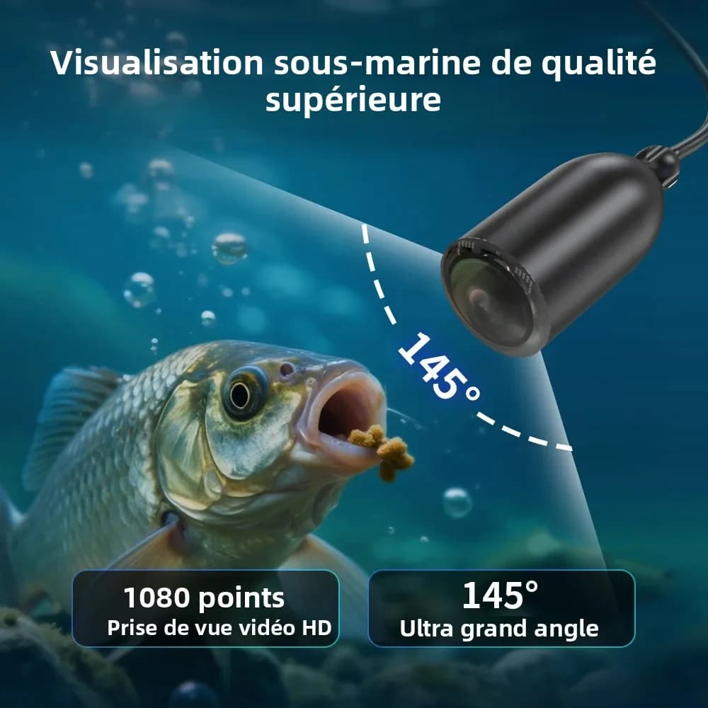 Caméra sous-marine pêche hiver vision nocturne 4.3 pouces LCD Erchang pour pêche glace