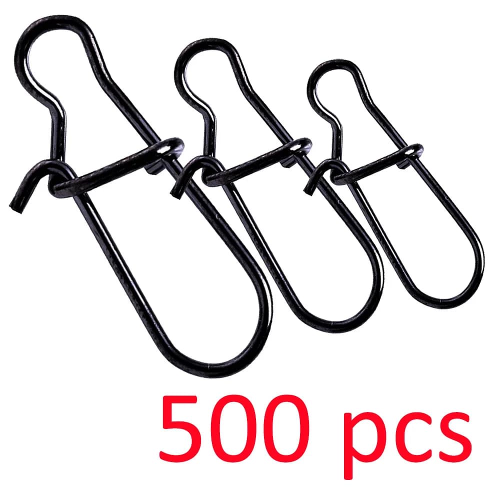 500 mousquetons acier inoxydable Fastlock pour leurres et hameçons - Accessoires pêche