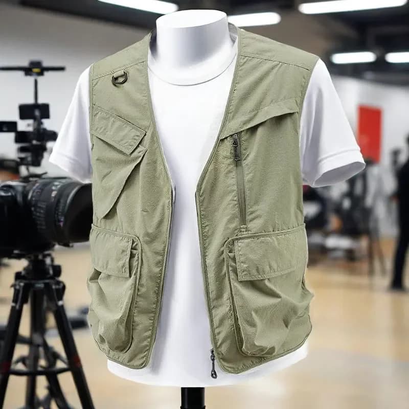 Veste été homme pêche respirante - Séchage rapide - Multi-poches nouvelle collection
