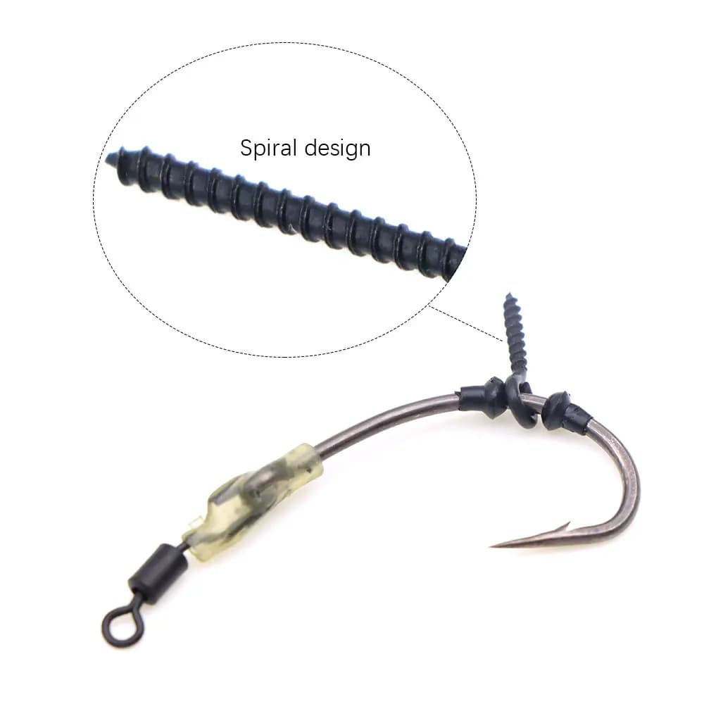 Vis à appâts pour pêche carpe - 20 pièces - Pour bouillettes pop-up et méthode feeder - Accessoires montages