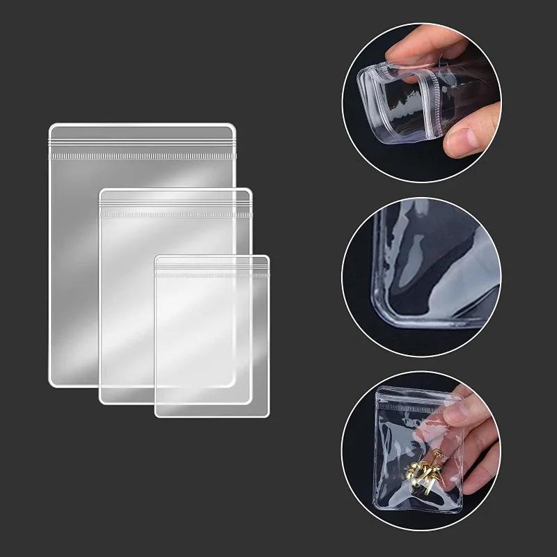 Sacs zip PVC épais transparents rangement bijoux pêche leurres hameçons accessoires
