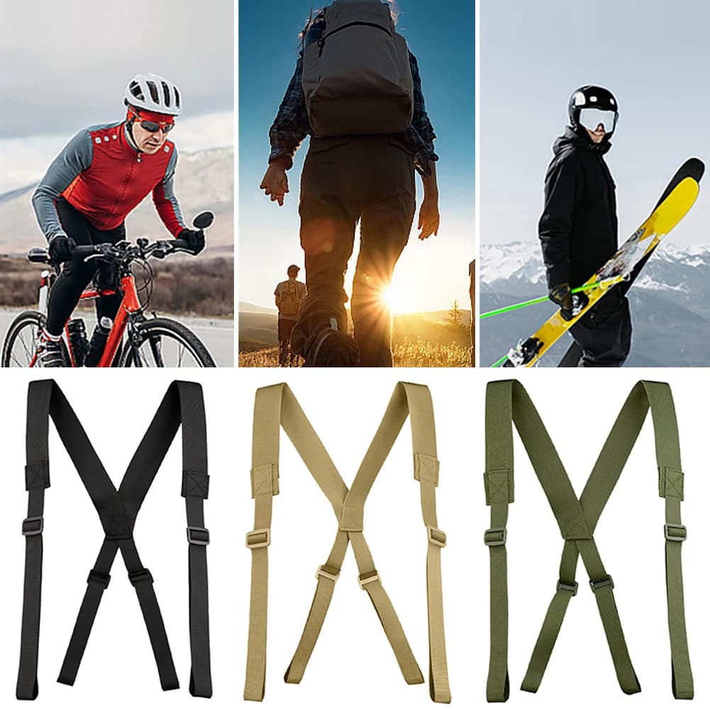 Bretelles tactiques Y-shape avec harnais ceinture - Accessoire pêche chasse support outils