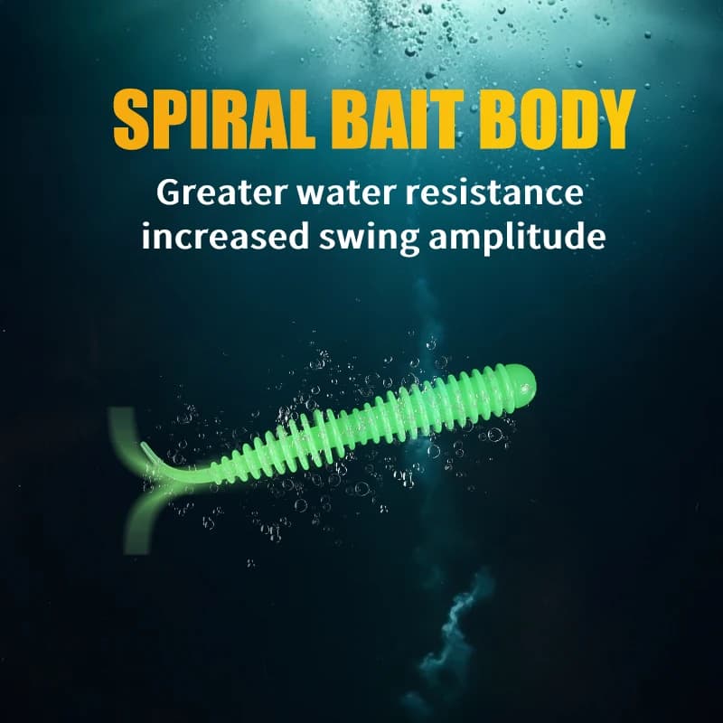 Ver appât souple Supercontinent avec sels aromatiques 40-63mm - Leurre silicone odorant pour pêche sportive