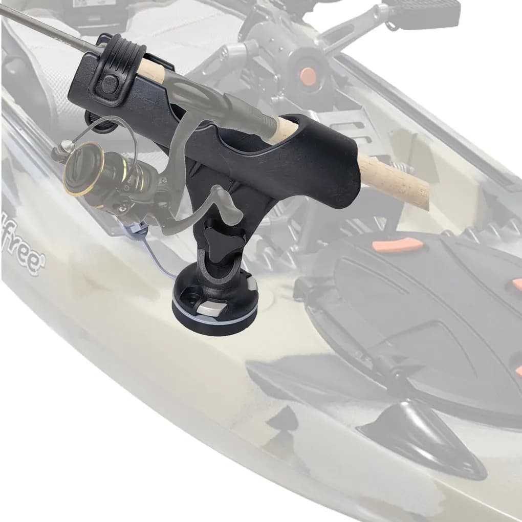 Support de canne à pêche universel pour kayak - Porte-canne ajustable 360° fixation Powerlock