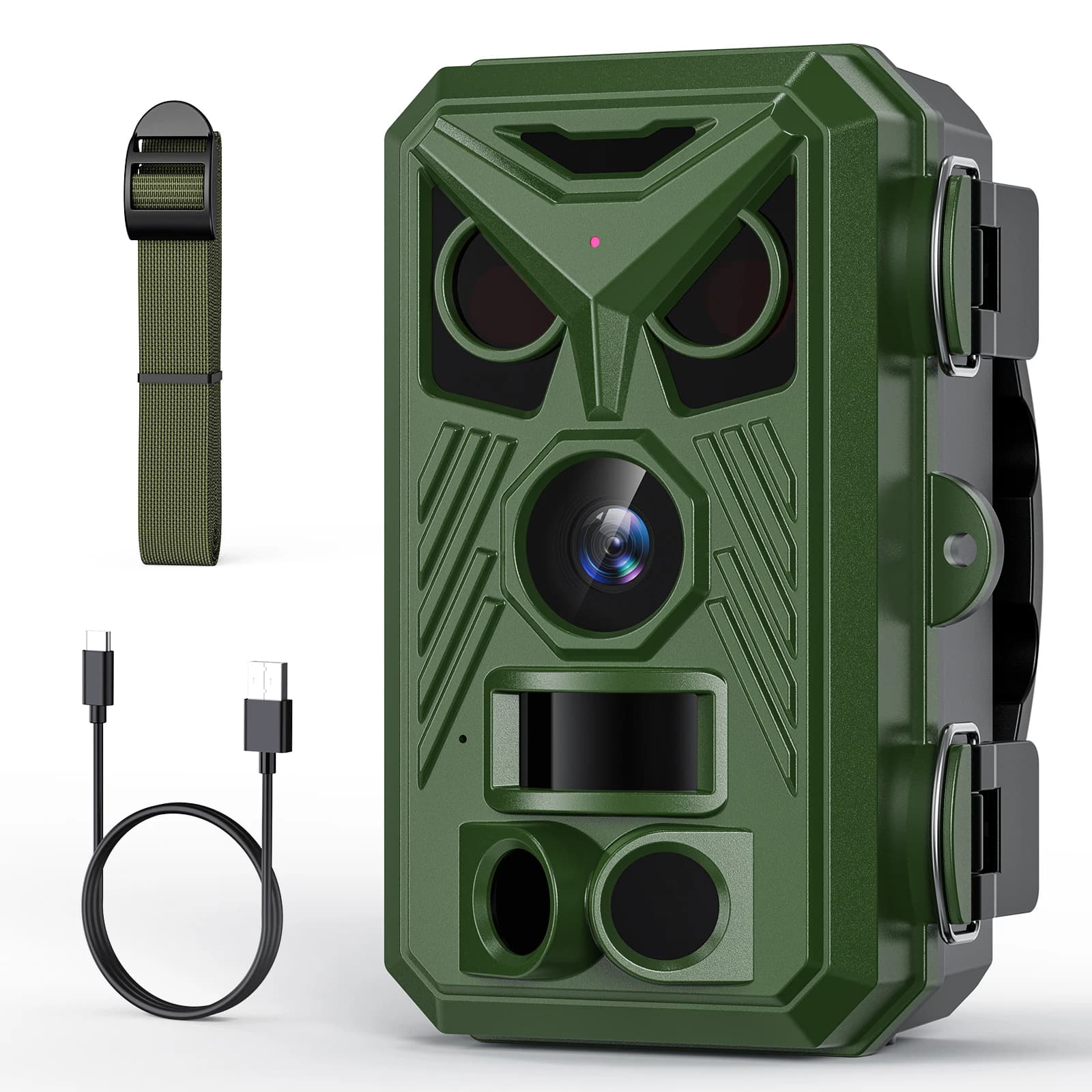 Caméra de chasse HD infrarouge 2.4 pouces vidéo trail vision nocturne détection mouvement surveillance