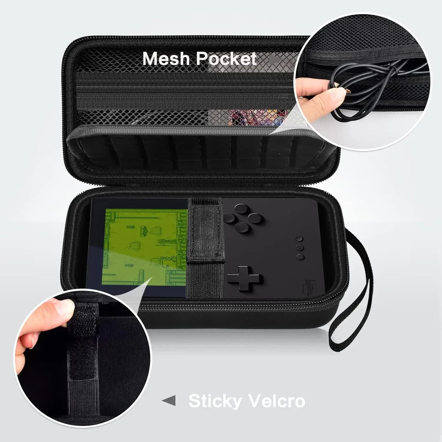 Housse de protection rigide pour Analogue Pocket - Étui de transport pour console portable et cartouches