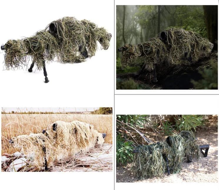 Enroulement fusil camouflage ghillie corde pour sniper paintball chasse pêche accessoires discrétion