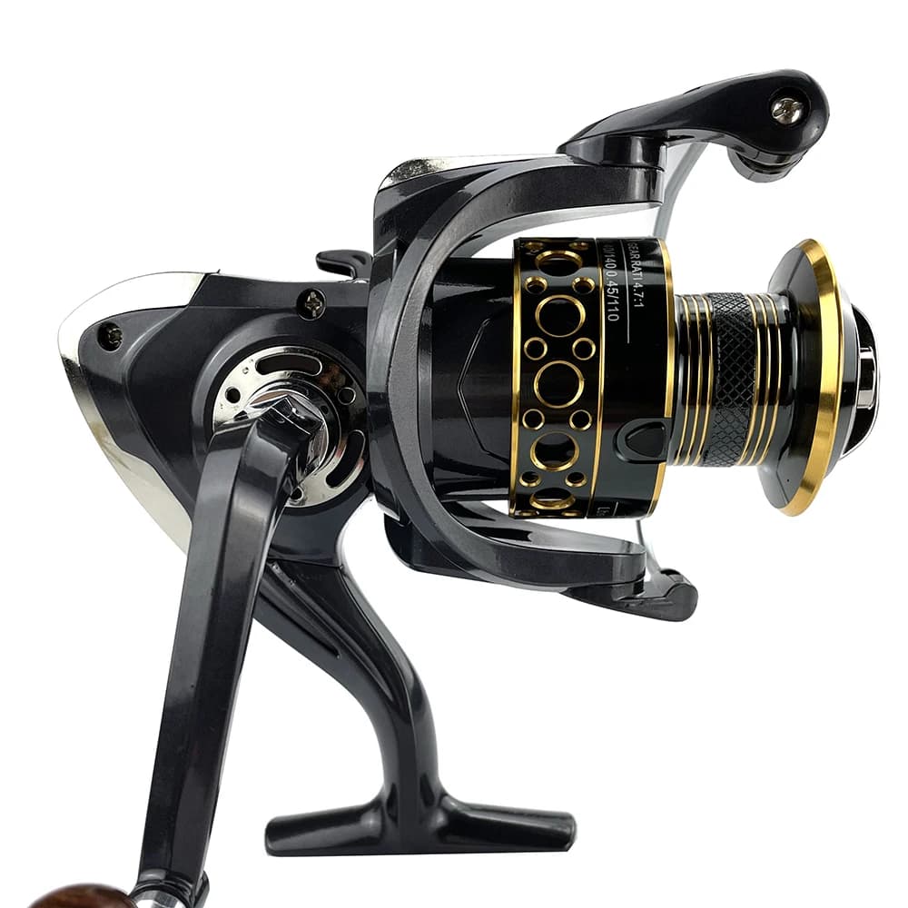 Moulinet spinning surfcasting 2000 à 7000 ultra-léger max drag 12kg ratio 5.2:1 pour pêche en mer jigging et surfcasting