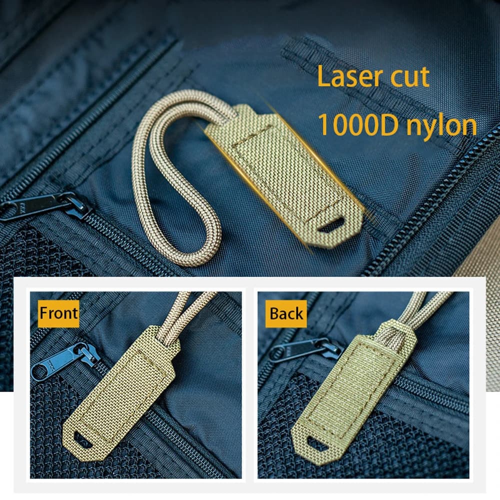 Poignées fermeture éclair tactiques MOLLE - Accessoires sac pêche chasse 1000D nylon