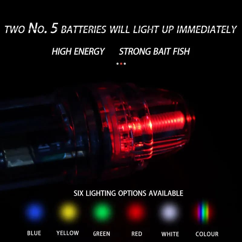 Lampe pêche sous-marine verte à piles AA - Attraction poissons lumière flottante appâts calmars