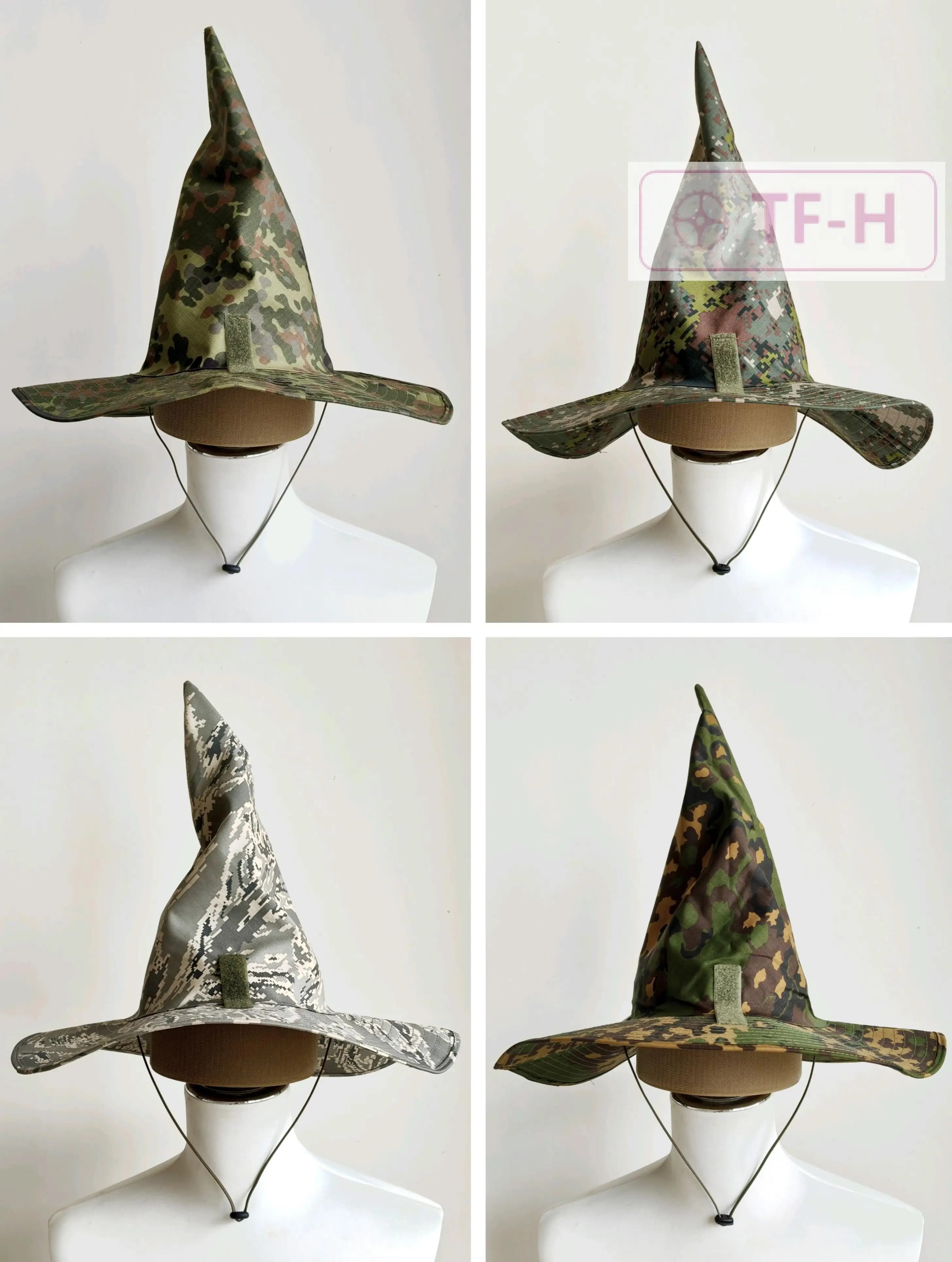 Chapeau Magicien Camouflage Tactique - Accessoire Cosplay Pêche Déguisement Halloween