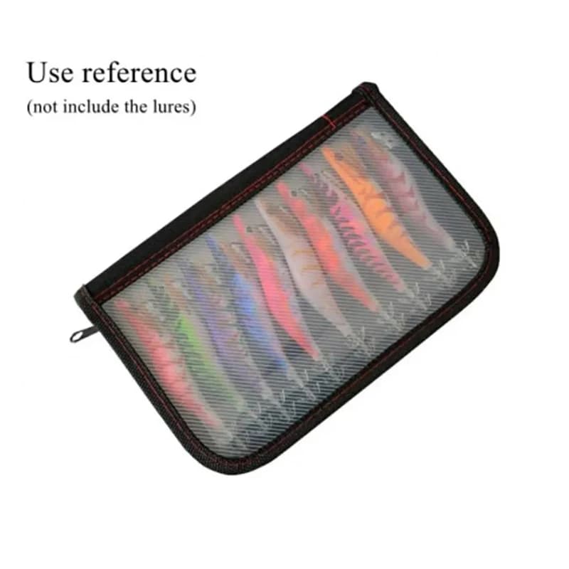 Sac rangement leurres plastique transparent double fermeture étui pêche portable visuel hameçons