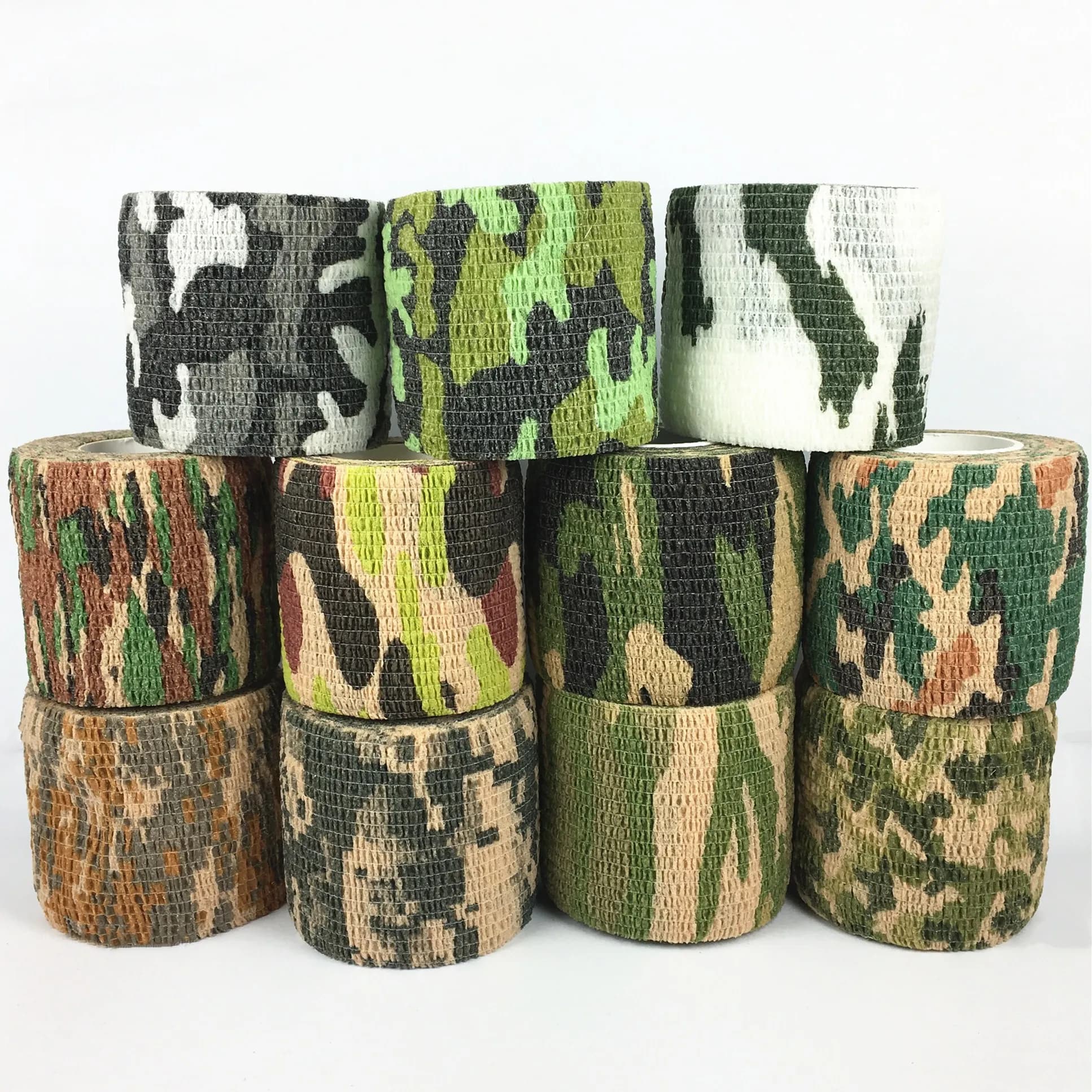 Ruban camouflage armée 5cmx4.5m - Bandage discret étanche pour équipement pêche