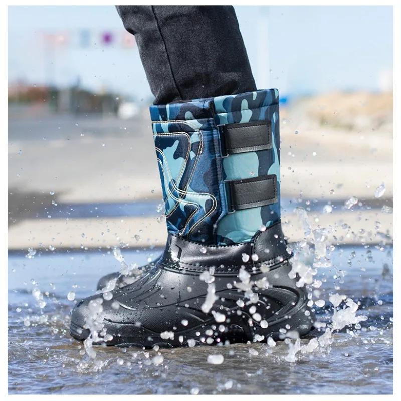 Chaussures pêche hiver chaudes épaisses antidérapantes étanches neige waders équipement pêche