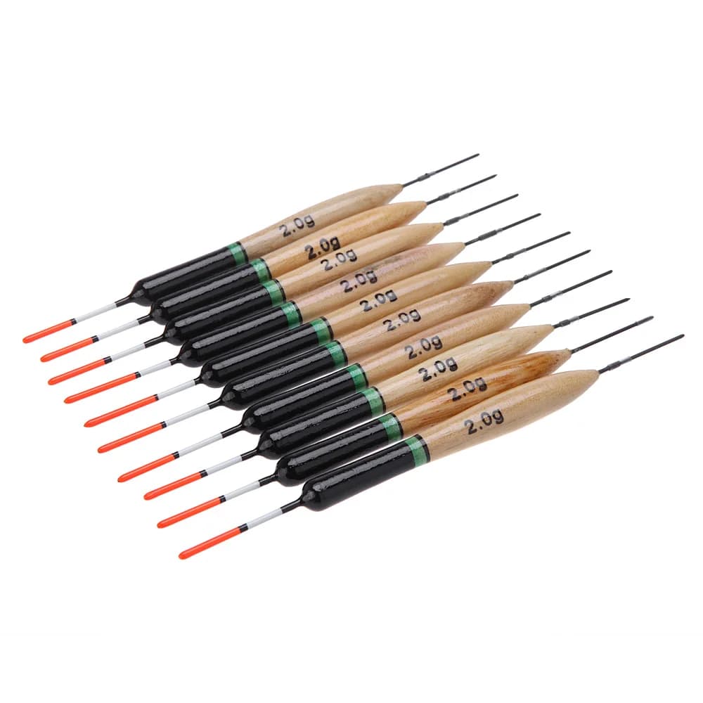 10Pcs flotteurs pêche 2g bois paulownia léger accessoires pêche activités extérieures