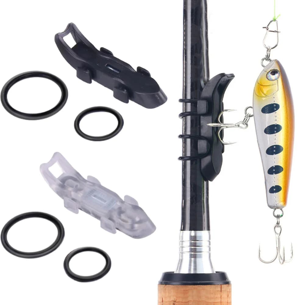 Porte-hameçon magnétique pour canne à pêche avec fixation pour leurres et appâts