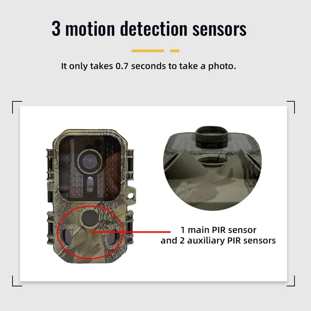 Caméra chasse infrarouge 4K 24MP capteur CMOS 1MP étanche détection mouvement sécurité extérieure faune
