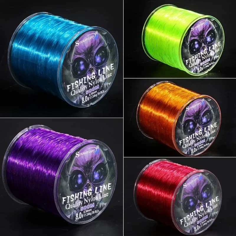 Ligne de pêche Sougayilang Nylon 100m-500m Monofilament Japonais ultra-résistant pour eau douce et salée