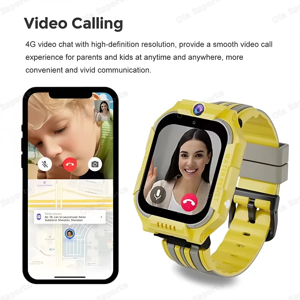 Montre enfant 5G smartwatch SOS GPS+BDS/GLONASS localisation appel caméra 1.83" WIFI étanche cadeau