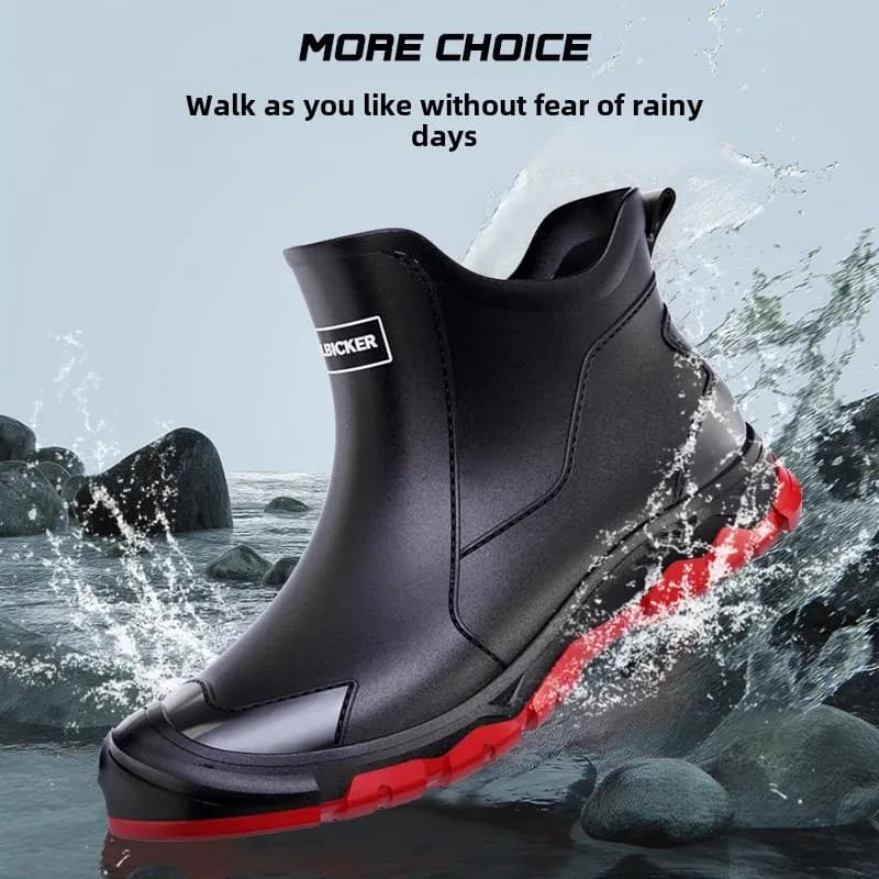 Bottes de pluie homme grande taille 39-48 antidérapantes résistantes chaussures eau extérieur épaisses plastique