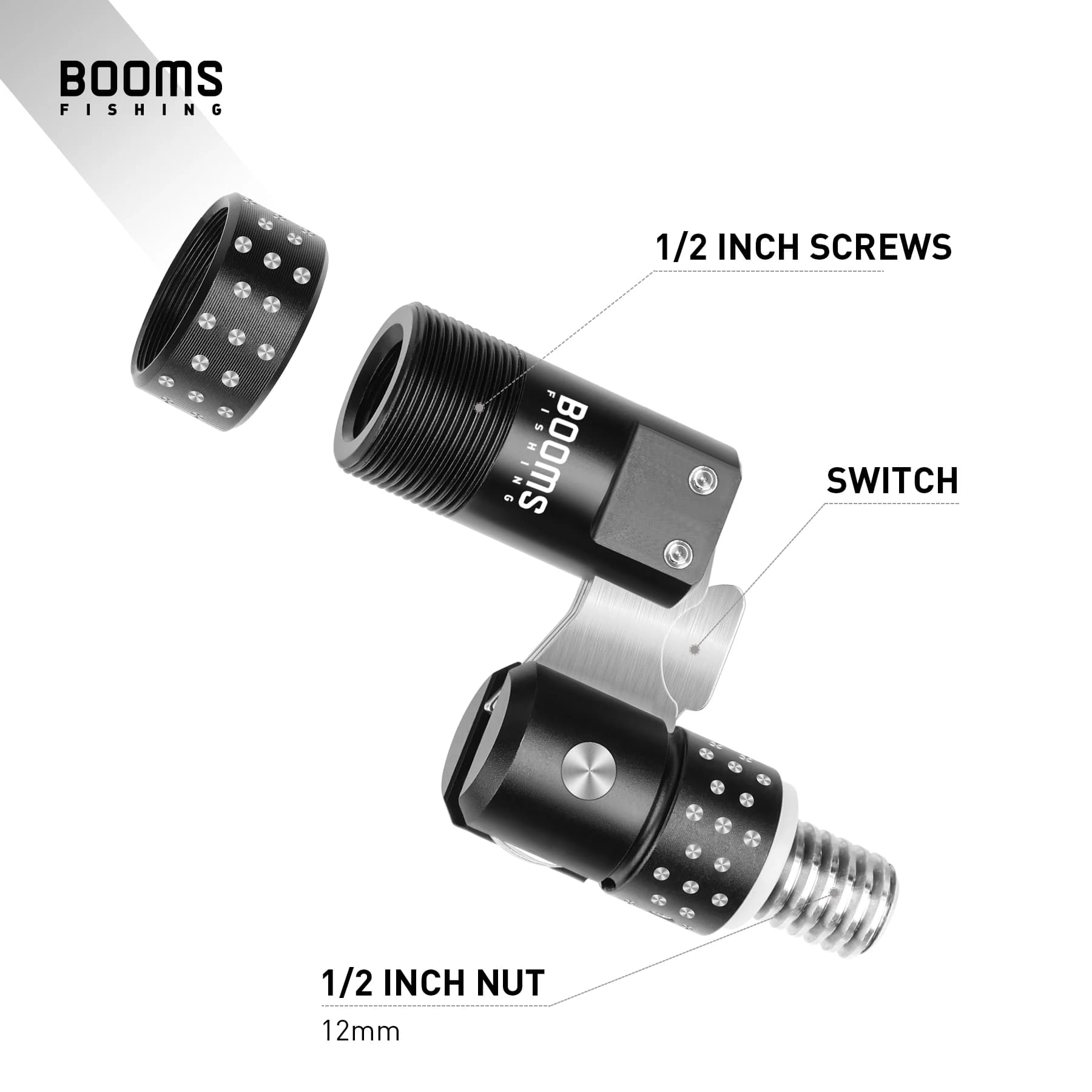 Connecteur universel pour épuisette en alliage d'aluminium - Adaptateur de filet de pêche Booms Fishing TM1