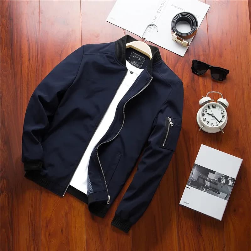 Bomber homme printemps automne pour pêche - Veste zippée streetwear taille 6XL