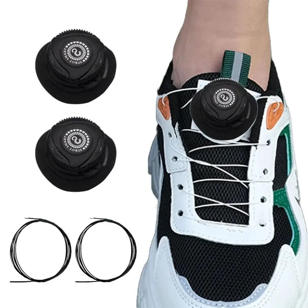 Lacets automatiques à boucle rapide sans nœud pour chaussures de pêche et randonnée