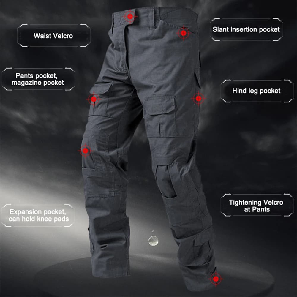 Pantalon de combat camouflage tactique homme - Pêche, trekking, chasse, tenue d'entraînement outdoor