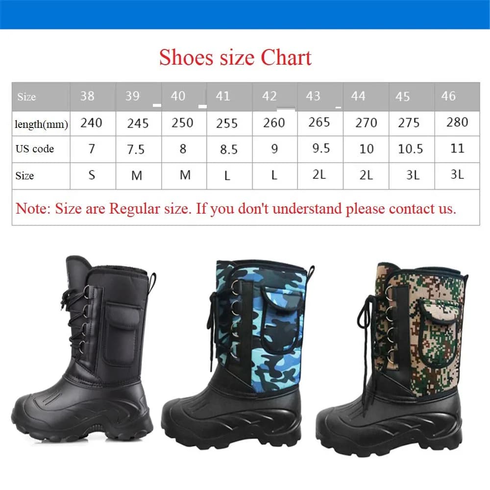 Bottes pêche à la mouche neige antidérapantes imperméables semelle caoutchouc crampons récif doublure amovible