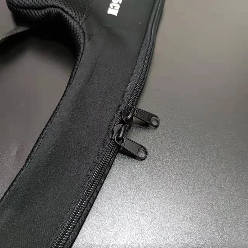 Étui télescopique canne à pêche 115-140cm, housse de rangement nylon pour cannes spinning avec compartiment moulinet