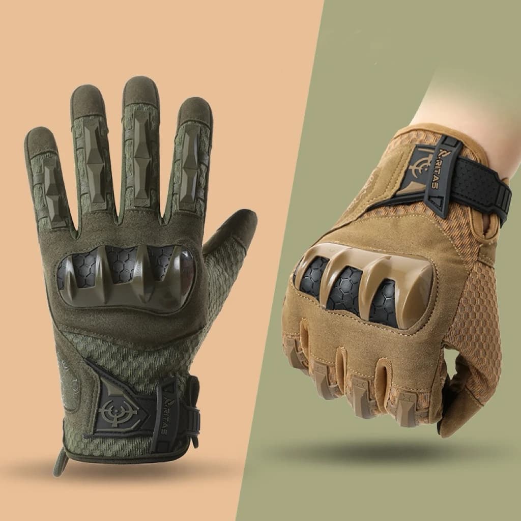 Gants tactiques demi-doigts pleine main anti-dérapage coque dure pêche sport