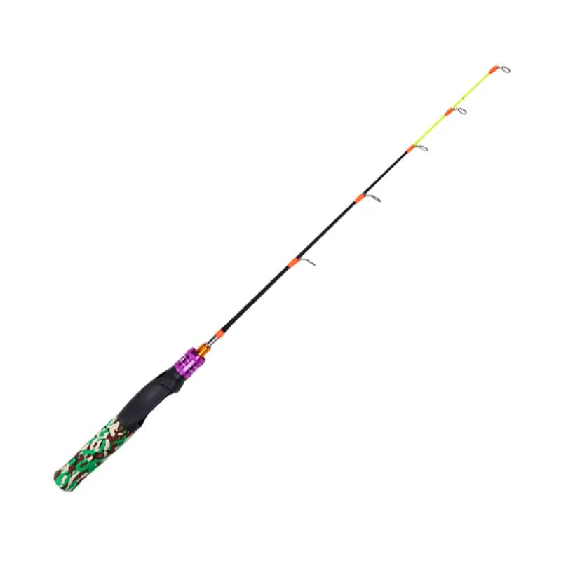 Canne à pêche hiver carbone 61cm pour glace et rafting - Enfant, crevettes, carpe, pêche hivernale