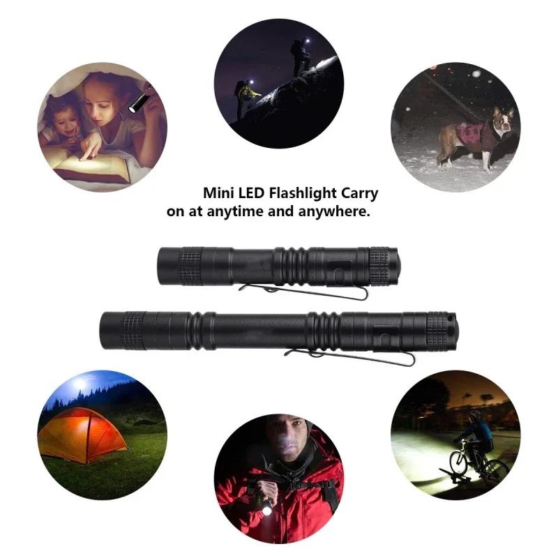 Lampe de poche LED portable étanche mini pour camping randonnée dépannage voiture urgence maison