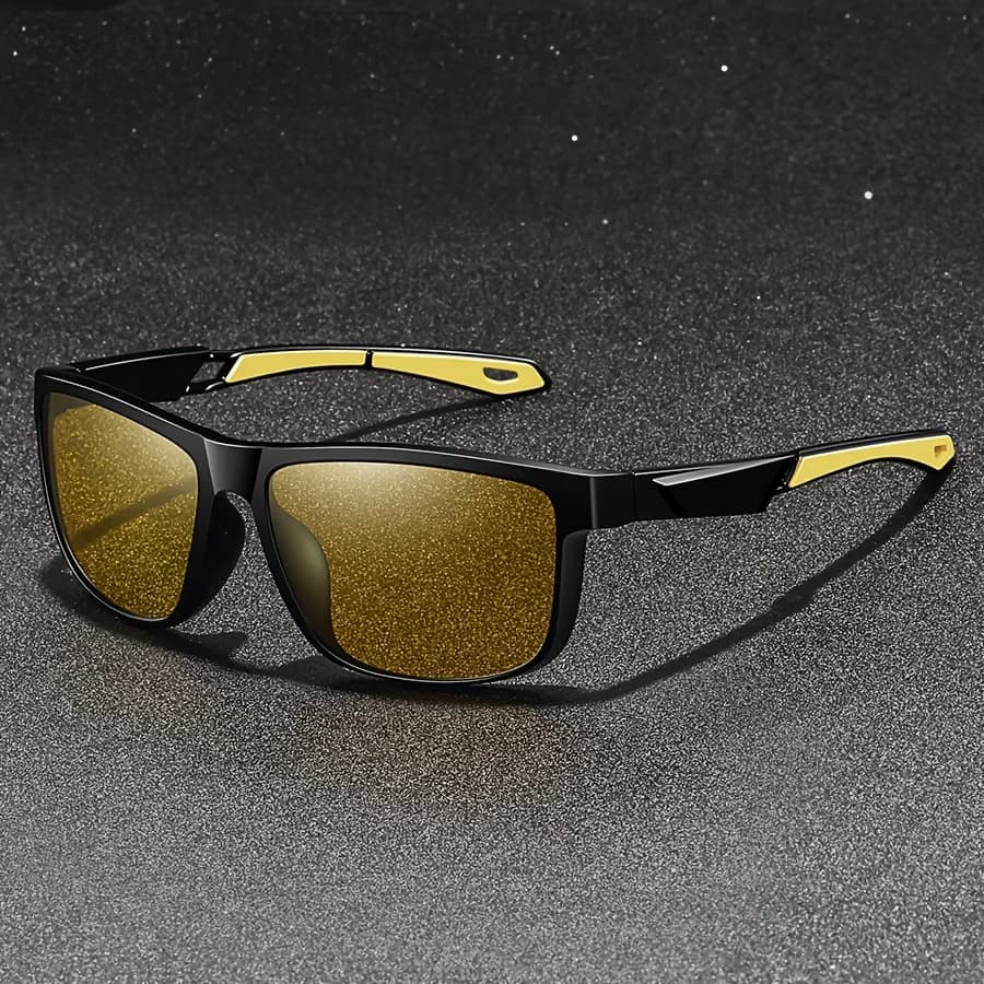 Lunettes de vision nocturne jaunes anti-éblouissement pour pêche et conduite - Protection UV complète