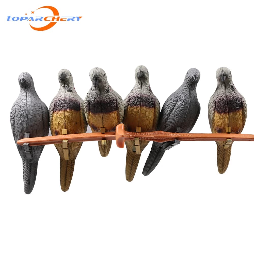 6 cibles 3D animaux pigeon appât mousse EVA creuse - Entraînement chasse tir extérieur jeu