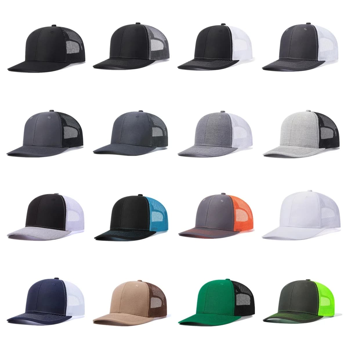 Casquette trucker légère bord incurvé pêche été respirante unisexe casual outdoor
