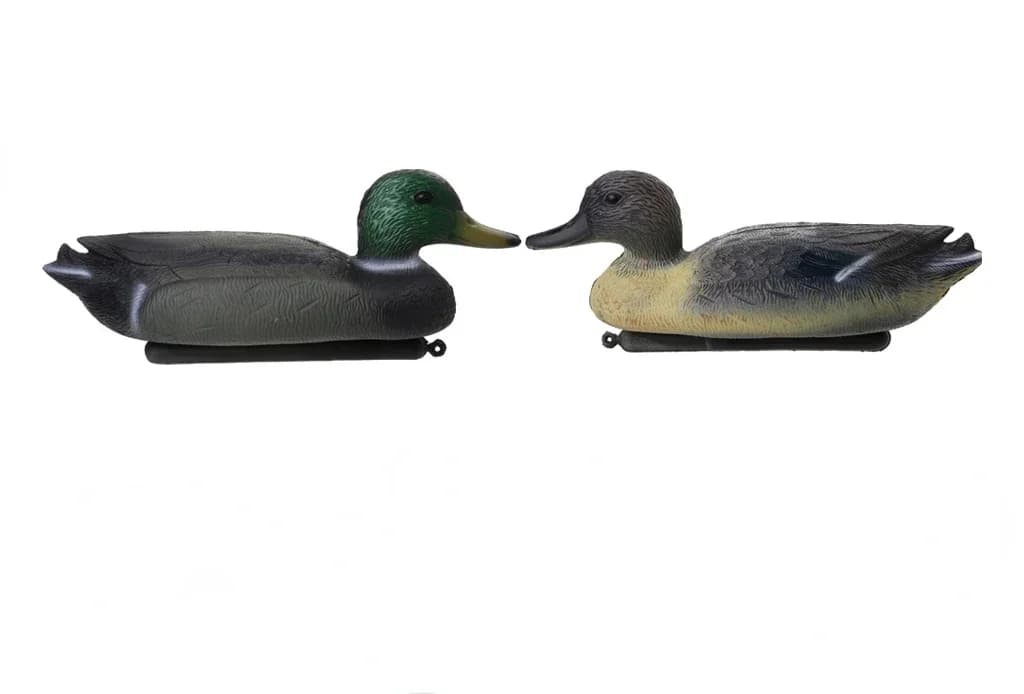 Paire canards leurres flottants avec quille - Appâts chasse pêche 3D réalistes flottants sur l'eau