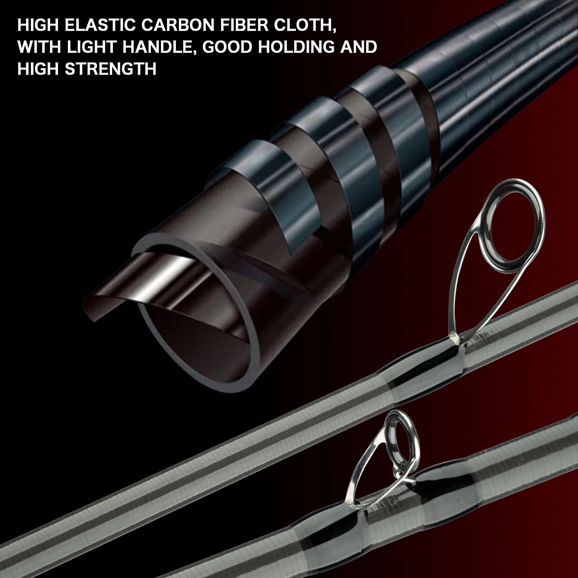 Canne spinning carbone BIUTIFU voyageur 5-35g M Fast, ultralégère pour truite et petits leurres casting
