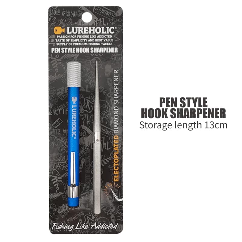 Aiguiseur hameçons diamanté électroplaqué - Style stylo et plat pour tous types d'hameçons