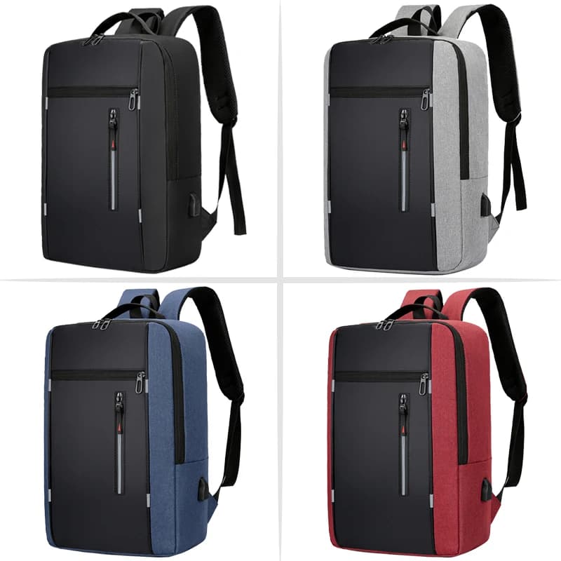 Sac à dos homme affaires USB étanche 15.6 pouces grande capacité école voyage quotidien