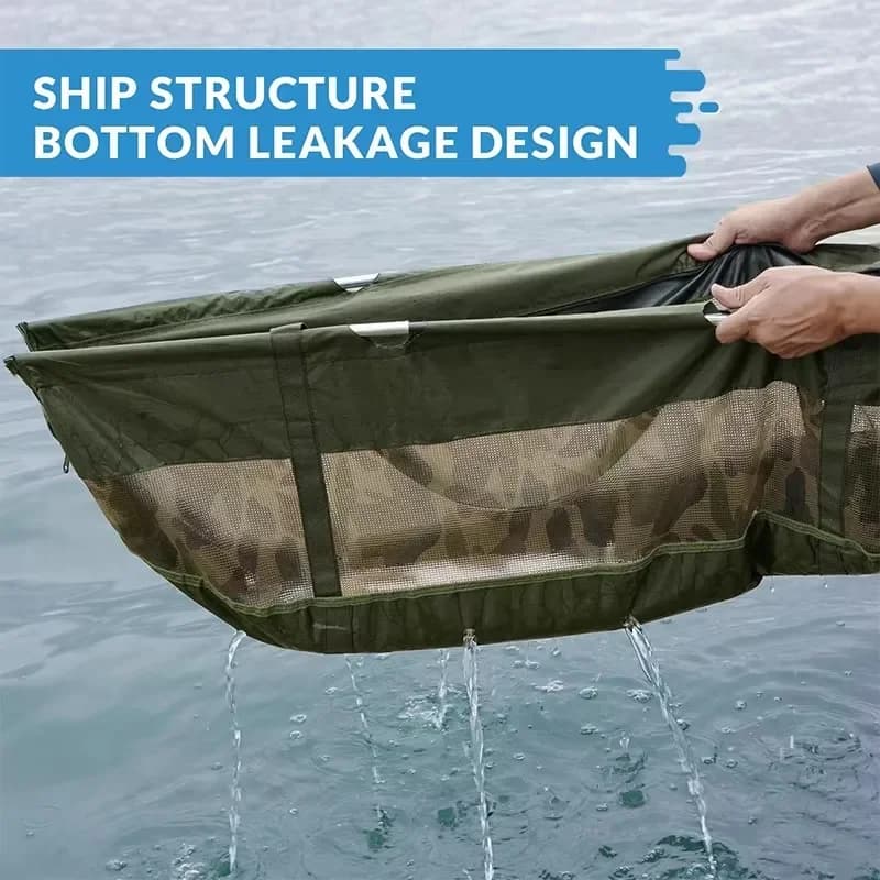 Filet de pesée pliable et tapis de protection pour peser et manipuler poissons en sécurité
